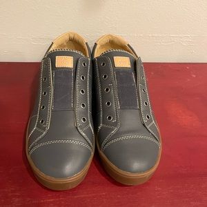 Spenco Orthotic Leather Slip-On Shoes - Malibu - Blue/Slate- Women’s size 8.5